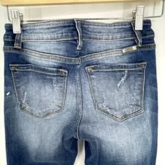 KanCan Denim Blue Jeans 7/27 Distressed Skinny Jean Stretchy - Picture 3 of 6